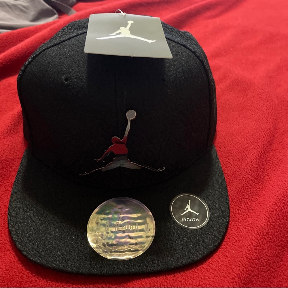 Jordan Jumpman Youth Strapback Black Hat NWT